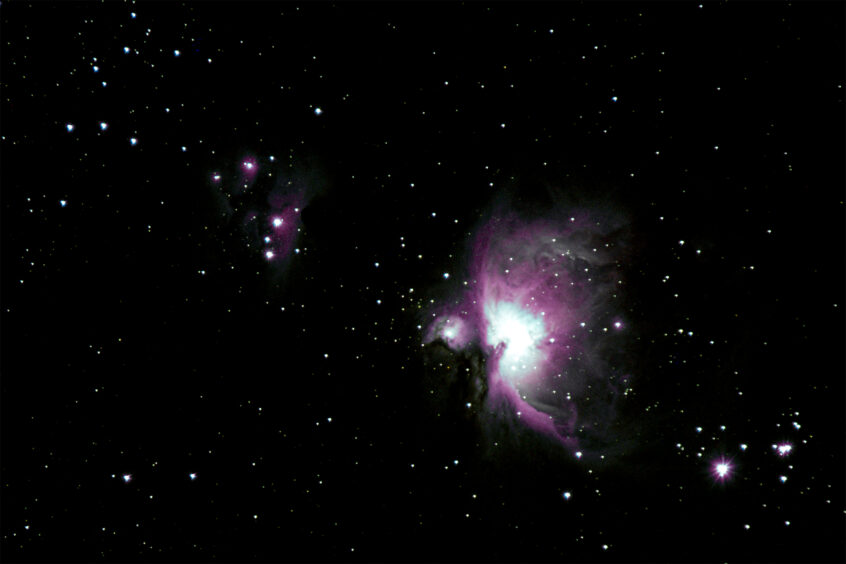 Mike Jensen photographs The Orion Nebula. All rights restricted on this image. Use only by permission of the maker.